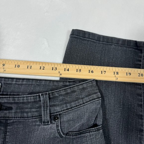Chicos Jeans Womens 1.5 (10) Gray Platinum Denim Straight Stretch - Picture 5 of 9